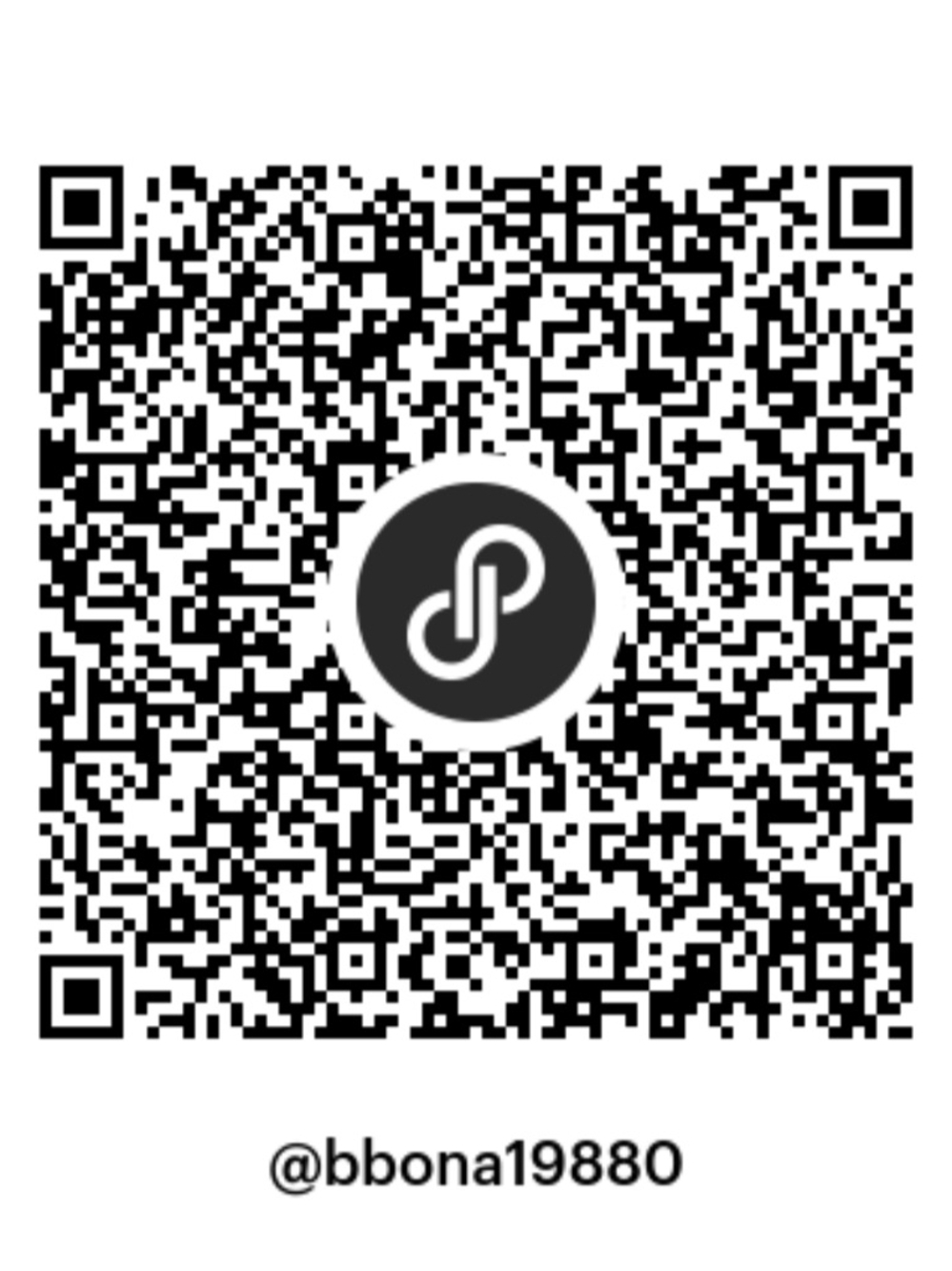 QR Code Sticker with Black and White Design